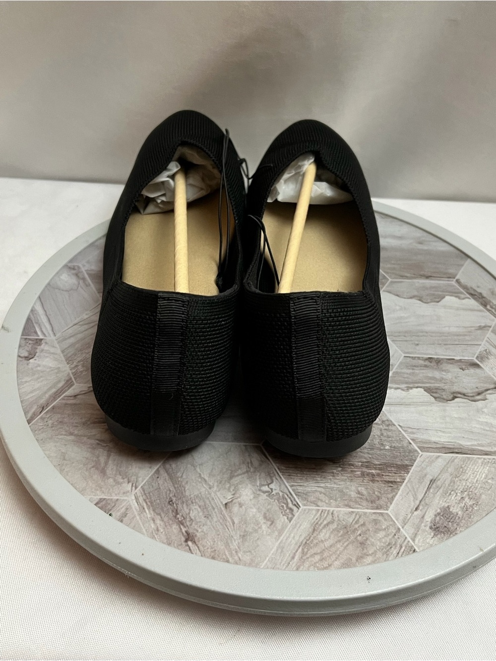 POP Adeline Black Knitted Flats Women’s Size 10M Memory Foam NWT - Picture 4 of 11